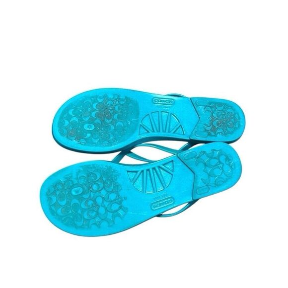 Coach Women's Landon Green-White Sandal Size 9 - Picture 7 of 9